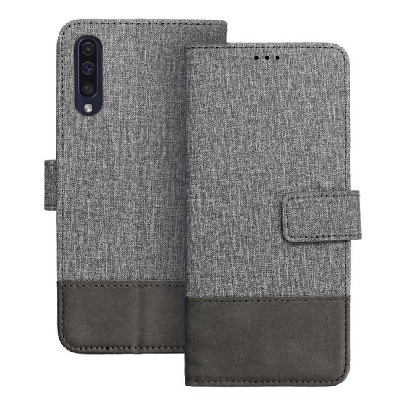 Etui z klapką na Samsung A50 Gomma Book szare