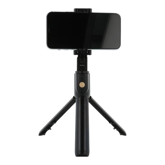 Uchwyt selfie z pilotem bezprzewodowym tripod K07 czarny