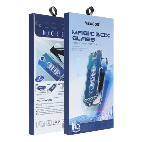 Szkło Hartowane 6D Pro Veason Easy-Install Glass + Aplikator - do Iphone 17 Pro Max czarny