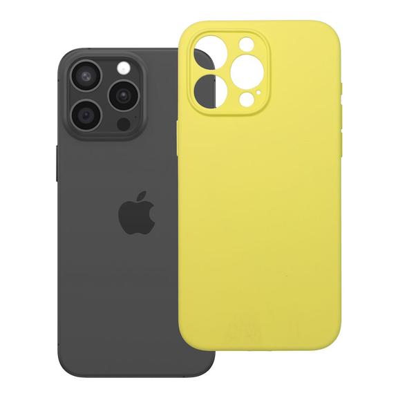Etui na iPhone 15 PRO MAX Silicone 2mm (camera protection) zgodne z MagSafe żółte