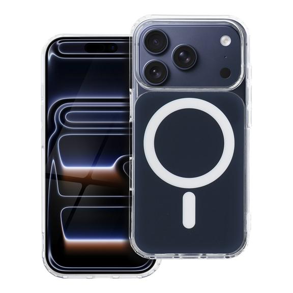 Futerał do iPhone 16 PRO Clear Fusion Mag Cover zgodny z MagSafe granatowy