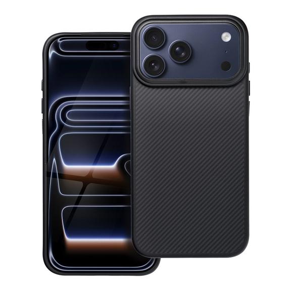 Etui na iPhone 17 Pro Max / 18 Pro Max (low camera edge) Carbon Elite Mag Cover zgodne z MagSafe czarne