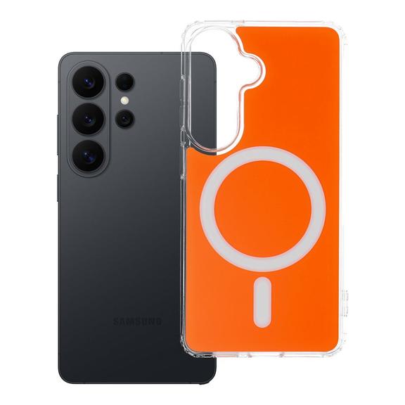 Futerał do Samsung S26 Clear Fusion Mag Cover zgodny z MagSafe hermes orange