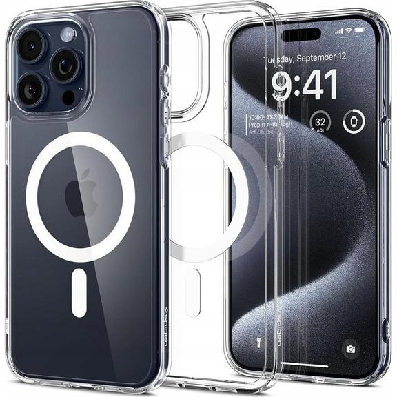 SPIGEN futerał ULTRA HYBRID MAG kompatybilny z MagSafe do IPHONE 16 Pro Max white