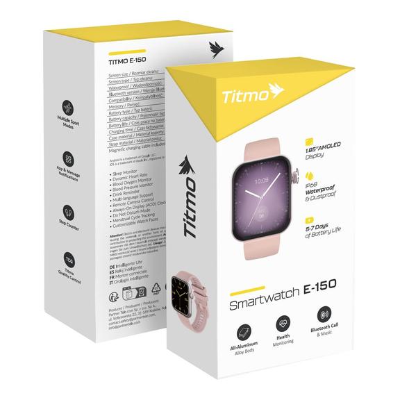 Smartwatch TITMO E-150 (AMOLED, bluetooth call) różowy 0INT