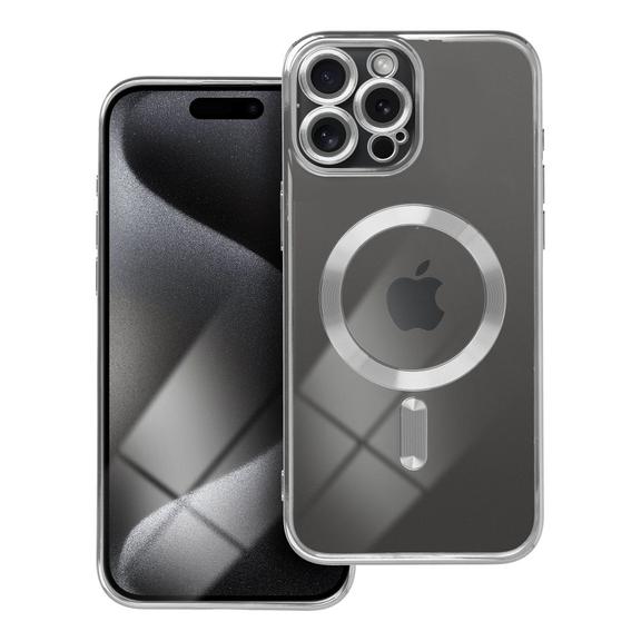 Etui na iPhone 15 PRO MAX Electro Mag Cover zgodne z MagSafe srebrne
