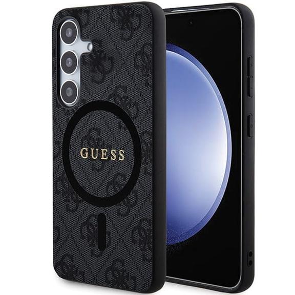 GUESS futerał do SAMSUNG S24 Plus kompatybilny z MagSafe GUHMS24MG4GFRK (4G Ring classic logo) czarny