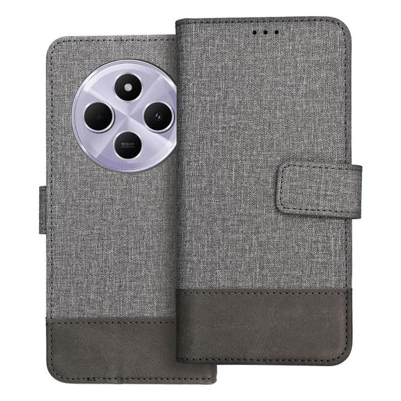Etui z klapką na Xiaomi Redmi 14C Gomma Book szare