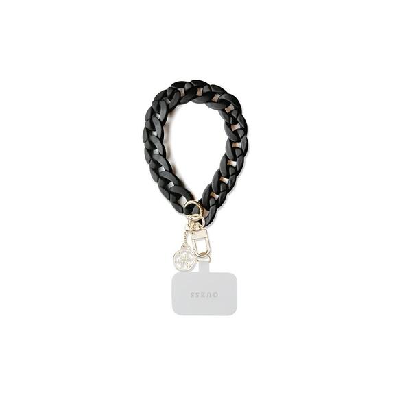 GUESS hand strap GUOUCBMC4MK (Large Chain Acrylic 4G Charms) czarny
