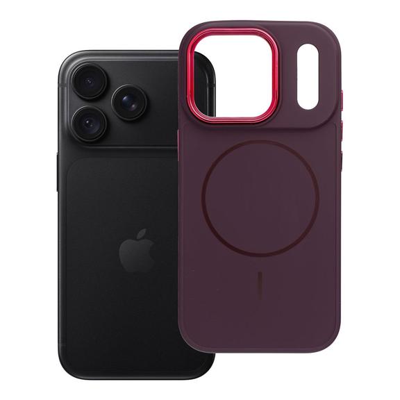 Etui na iPhone 18 Pro / 17 Pro Frame Mag Cover zgodne z MagSafe dark cherry
