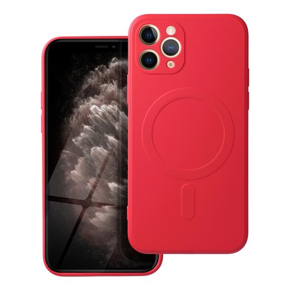 Futerał do iPhone 11 PRO Silicone Mag Cover zgodny z MagSafe czerwony