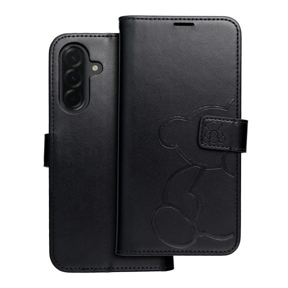 Etui z klapką na Samsung A36 5G Mezzo Book teddy bear czarne