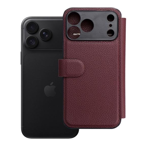 Etui z klapką na iPhone 17 PRO MAX / 17 PRO MAX Max Protect RFID dark cherry