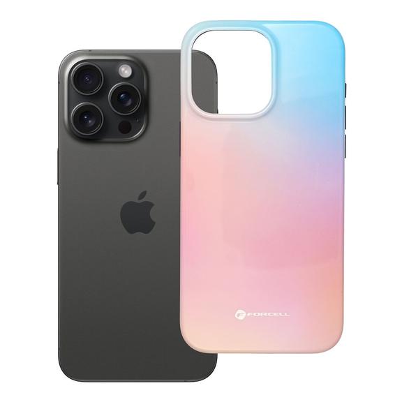 Etui na iPhone 15 PRO MAX Forcell F-Protect Mirage zgodne z MagSafe Military Drop-Test pinky blue
