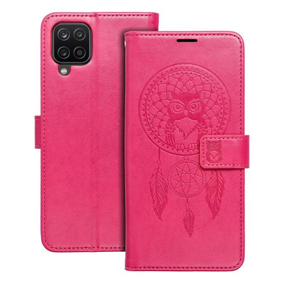 Etui z klapką na Samsung A12 / M12 Mezzo Book łapacz snów magenta