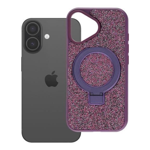 Etui na iPhone 17 Quartz Circle Stand Mag Cover dark cherry