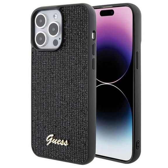 Oryginalne Etui GUESS Hardcase GUHCP15XPMSDGSK do iPhone 15 Pro Max (Disco Script Metal / czarny)