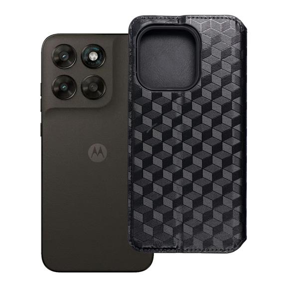 Etui z klapką na Motorola G67 / G77 Cubic Book czarne