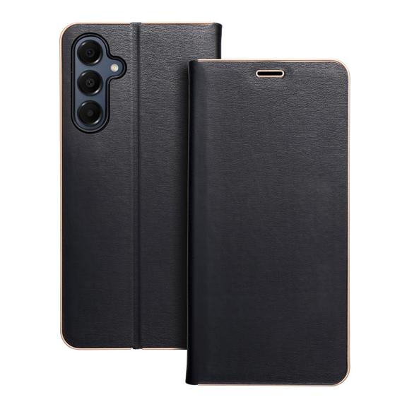 Etui z klapką na Samsung A16 5G Luna Book Gold czarne