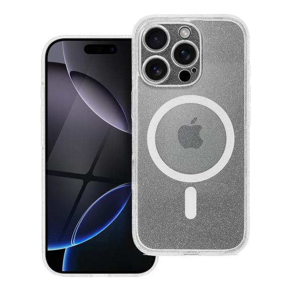 Futerał CLEAR MAG COVER z ochroną aparatu kompatybilny z MagSafe do IPHONE 17 Pro Max (full ring) transparent glitter