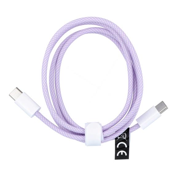 Kabel USB C do USB C PD QC3.0 3A 60W 1 m C263 fioletowy