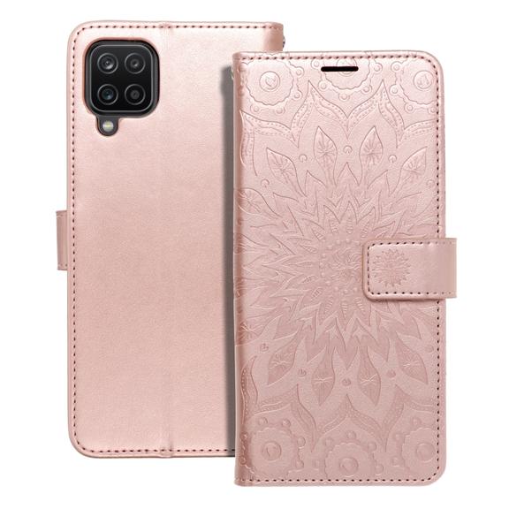 Etui z klapką na Samsung A12 / M12 Mezzo Book mandala złoto-różówe