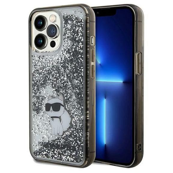 KARL LAGERFELD futerał do IPHONE 13 Pro Max KLHCP13XLKCNSK (Liquid Glitter C) transparentny