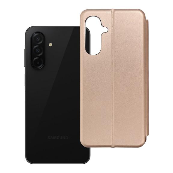 Etui z klapką na Samsung A26 Elegance Book złote