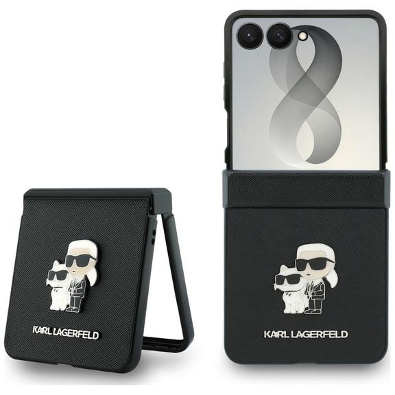 KARL LAGERFELD futerał do SAMSUNG GALAXY Z FLIP 8 (Karl&Choupette Saffiano Pins) czarny