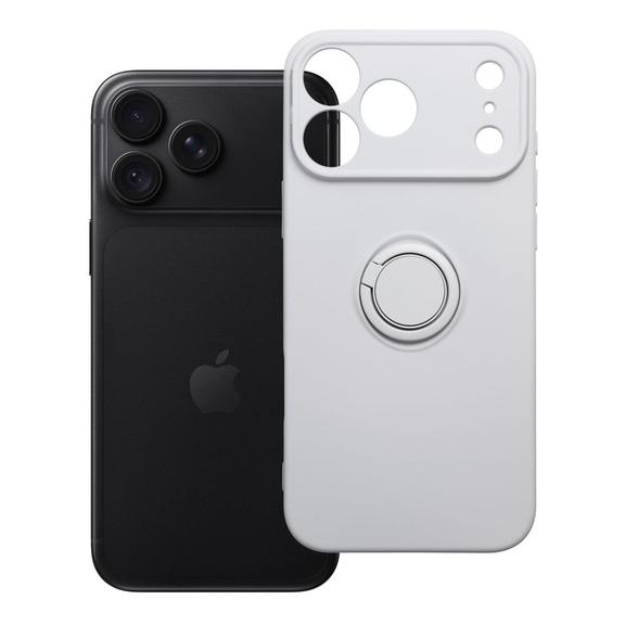 Etui na iPhone 18 Pro Max / 17 Pro Max Silicone Ring srebrne