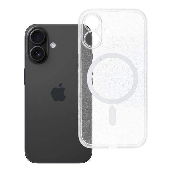 Etui na iPhone 16 Clear Mag Cover - Glitter (Str / Camera Protection) zgodne z MagSafe transparentne glitter