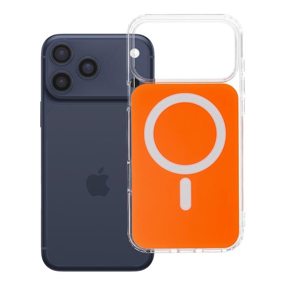 Etui na iPhone 18 Pro Max / 17 Pro Max Clear Fusion Mag Cover zgodne z MagSafe hermes orange