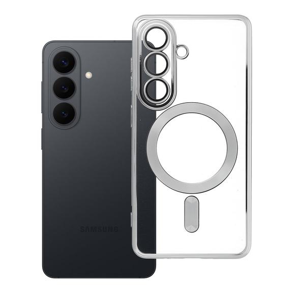 Futerał do Samsung S26 Electro Mag Cover zgodny z MagSafe srebrny