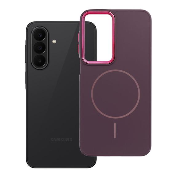 Etui na Samsung A27 Frame Mag Cover zgodne z MagSafe fioletowe