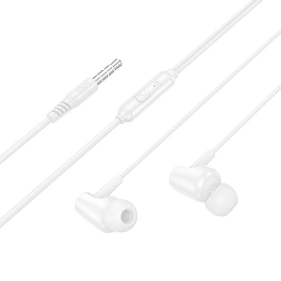 Słuchawki przewodowe douszne Jack 3,5 mm Hoco M112 białe