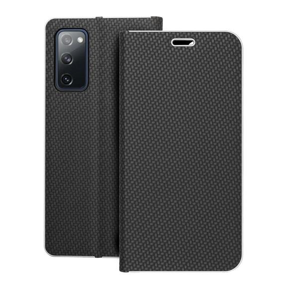 Etui z klapką na Samsung S20 FE / S20 FE 5G Luna Book Carbon czarne