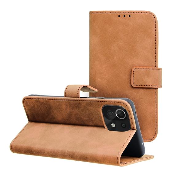 Etui z klapką na Xiaomi Redmi 10 / 10 2022 Tender Book brązowe