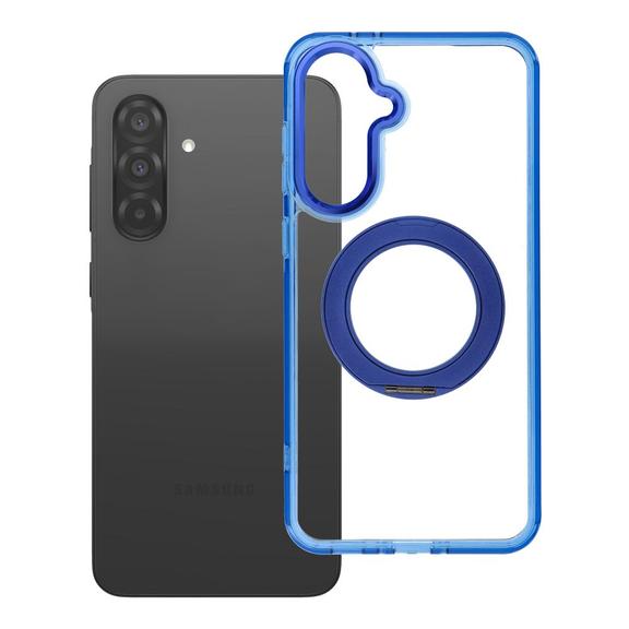 Etui na Samsung A36 Frame Circle Stand zgodne z MagSafe granatowe