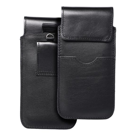 Etui wsuwane na telefon skórzane wsuwka z klapką Royal do iPhone 6 PLUS / Samsung A52 / Xiaomi Redmi NOTE 10 rozmiar 2XL czarne