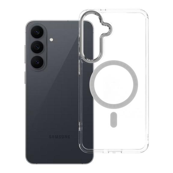 Etui na Samsung S26 FE / S25 FE Frame Clear Hybrid Mag Cover zgodny z MagSafe transparentne
