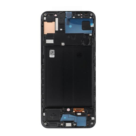 REWA wyświetlacz LCD do SAMSUNG A50 OLED czarny z ramka