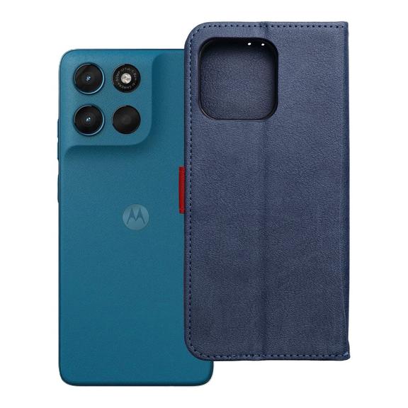 Etui z klapką na Motorola G57 POWER Split Book granatowo-czerwone