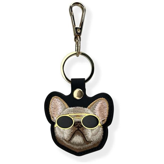 NIMMY etui na lokalizator / brelok GLASSES COOL DOG czarny
