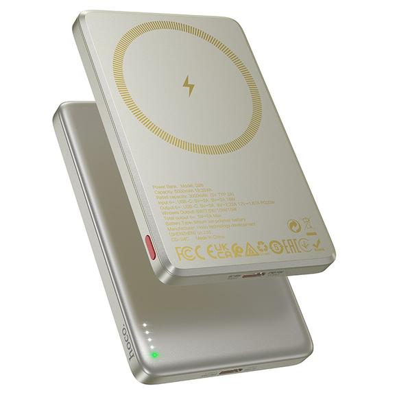 Powerbank zgodny z MagSafe Hoco 5000 mAh QC PD 2A 20W Q26 złoty