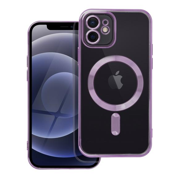Futerał do iPhone 12 Electro Mag Cover zgodny z MagSafe fioletowy