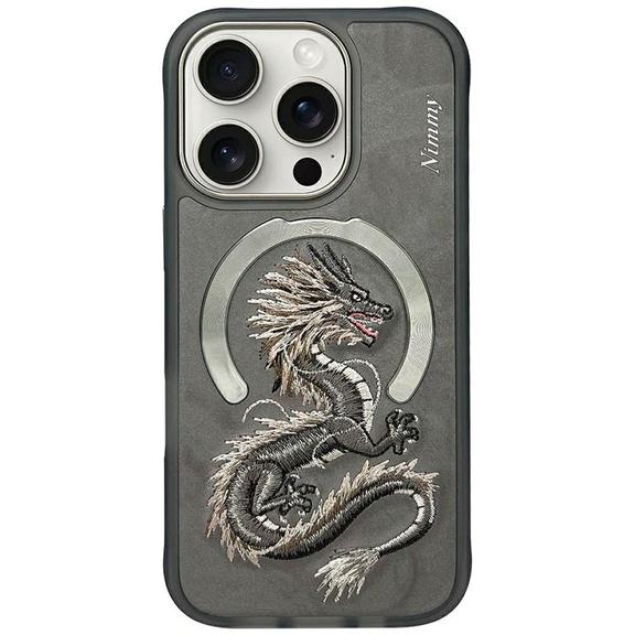 NIMMY futerał DRAGON kompatybilny z MagSafe do IPHONE 16 Pro Max szary