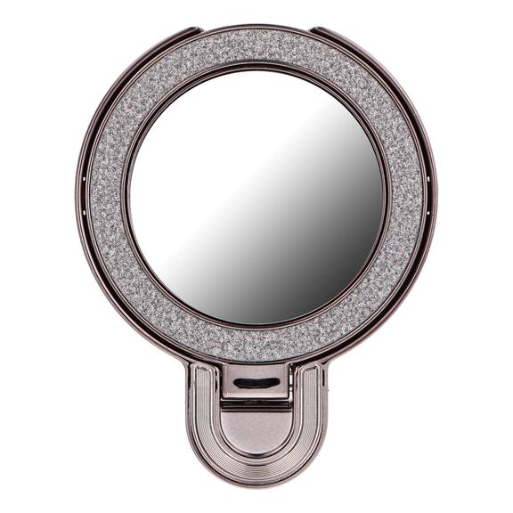 Stojak na telefon CIRCLE MIRROR - naklejany - czarny