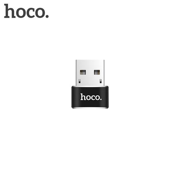 Adapter OTG USB A do USB C Hoco UA6 czarny