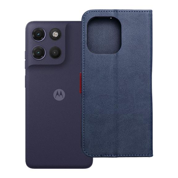 Etui z klapką na Motorola G17 POWER Split Book granatowo-czerwone