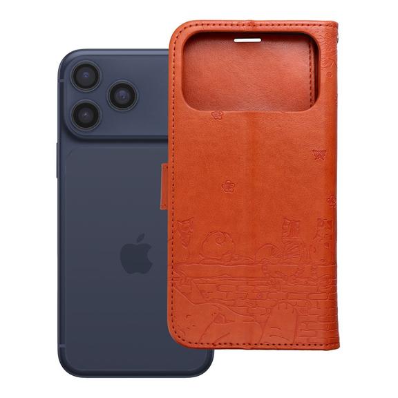 Etui z klapką na iPhone 17 PRO MAX / 18 PRO MAX Mezzo Book koty brązowe